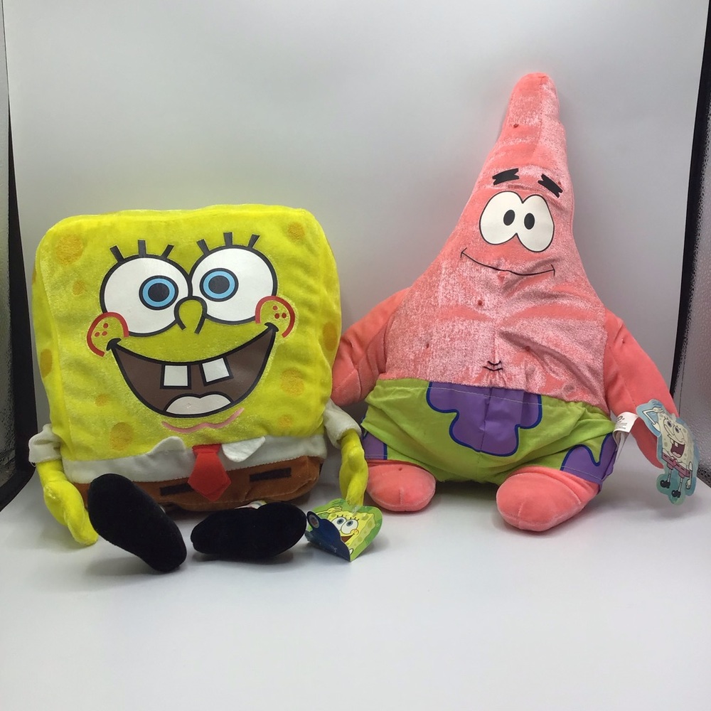 Vintage Y2K SpongeBob SquarePants Patrick star nickelodeon 2003 plush dolls